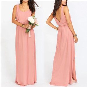 SMYM Kendall V-Neck Maxi Dress Rustic Mauve Sz L